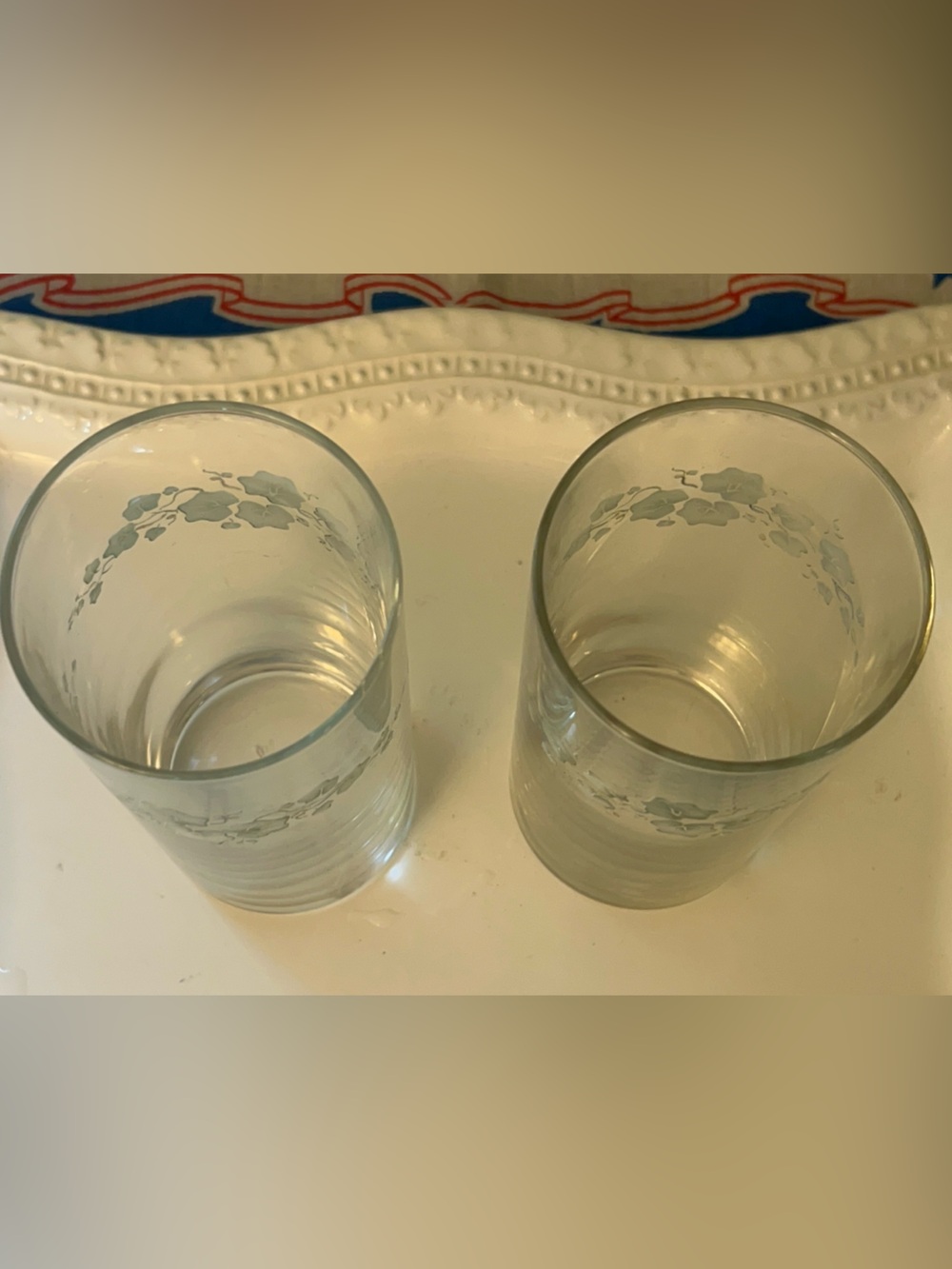 Vintage Corelle Callaway 16oz Cooler Glasses Green Ivy-Set of 2 - Picture 3 of 4